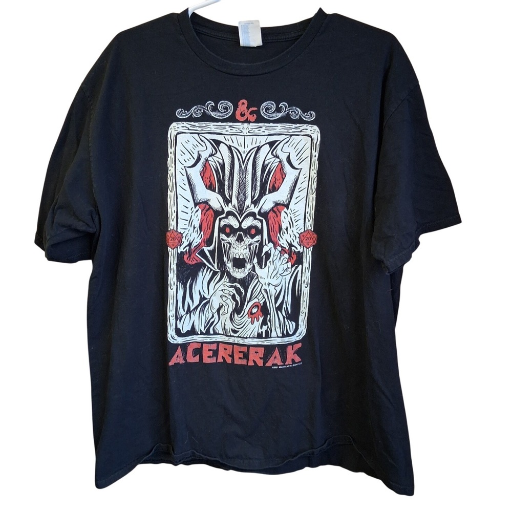 Dungeons‎ & Dragons Acererak Card T-Shirt Men's 2XL Cotton 2021 EUC